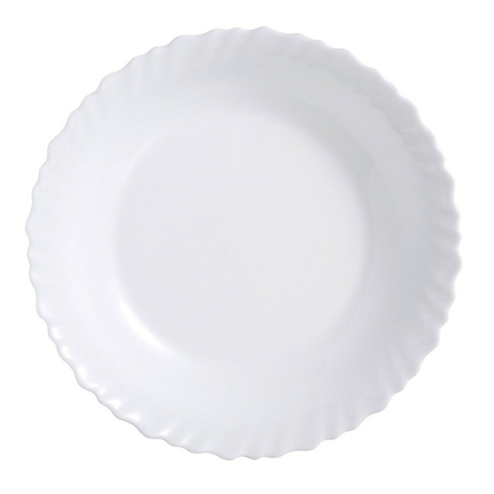 Prato Raso 25cm Feston Branco