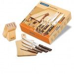 BLOCO 4 Facas Inox + TABUA Tradicional 22299/038