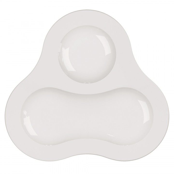 Prato Acepipes 24cm Saturno Branco