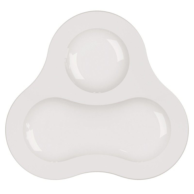Prato Acepipes 24cm Saturno Branco