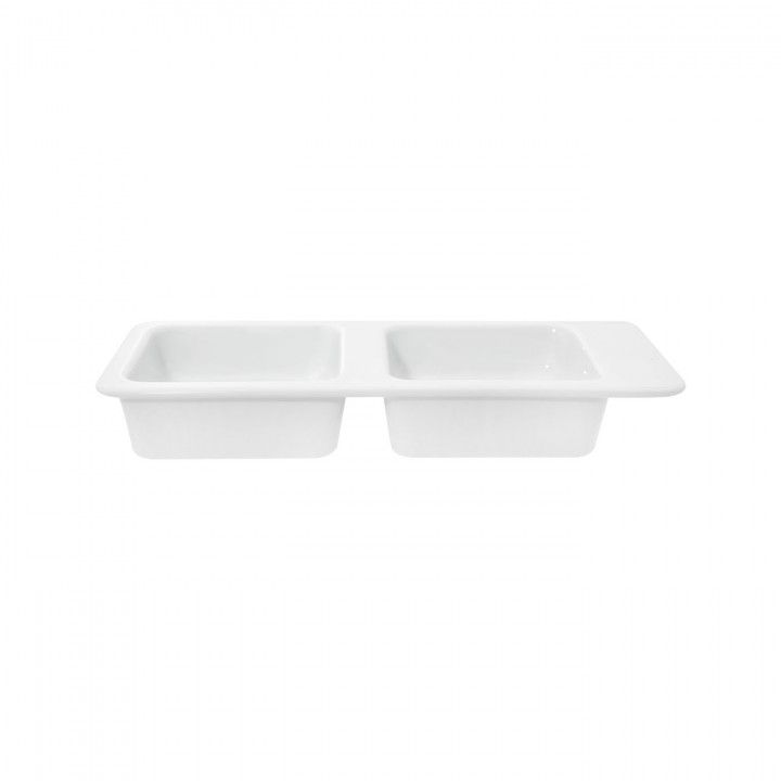 Prato Acepipes Duplo Couvert Wh