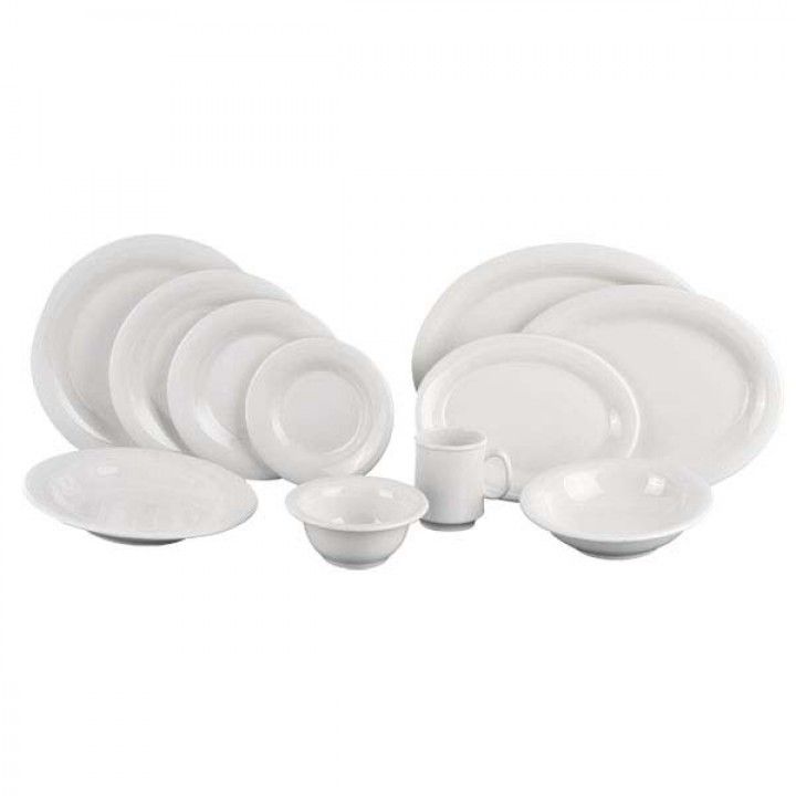 Prato Redondo Sobremesa 19cm Melamina Branco