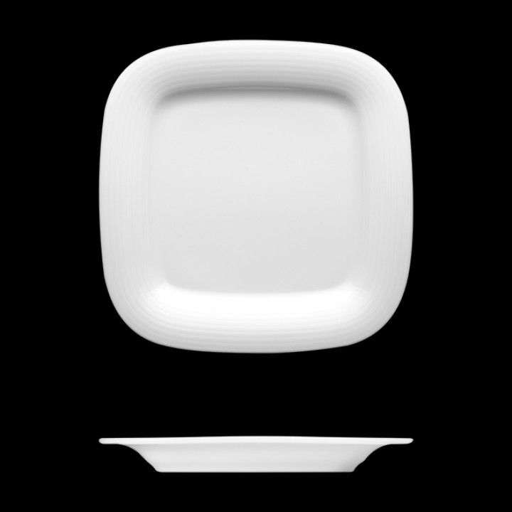 Prato Quad. 19cm Duo Branco