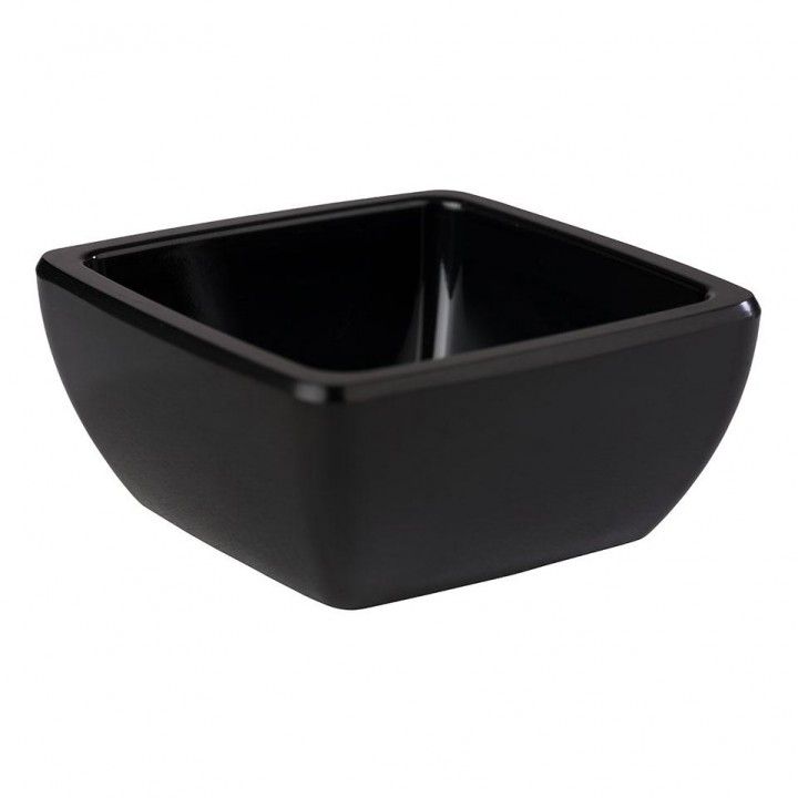 Saladeira Quad. Melamina Preta 19x19 83468