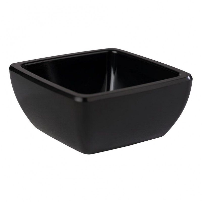 Saladeira Quad. Melamina Preta 19x19 83468