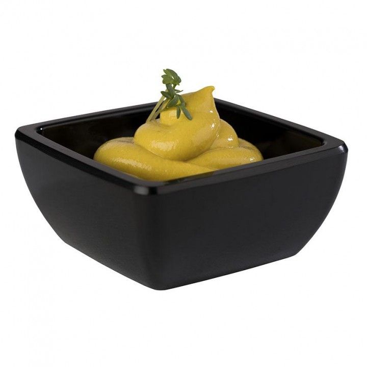 Saladeira Quad. Melamina Preta 19x19 83468