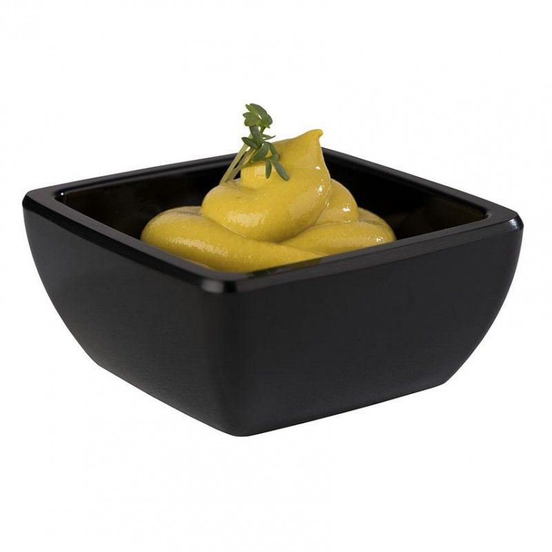 Saladeira Quad. Melamina Preta 19x19 83468