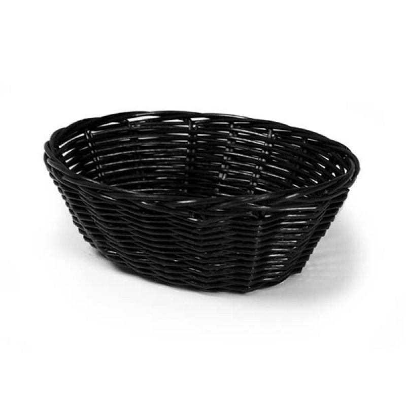 Black oval basket 23cm C03001K
