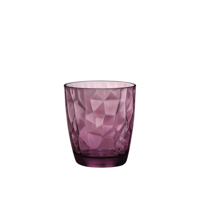 Conj. 3 Copos Baixo Diamond Bordeaux
