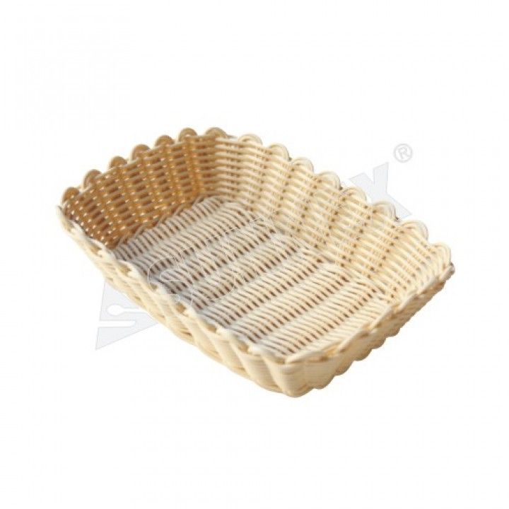 CESTO RECTANGULAR RATTAN 23X13CM BEGE C06017
