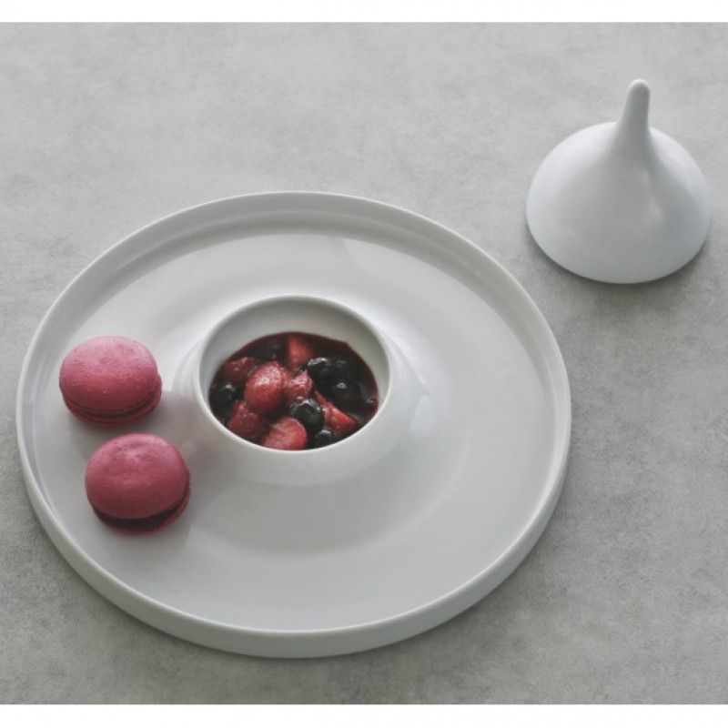 Prato Degustacao C/T 24cm Uni Branco