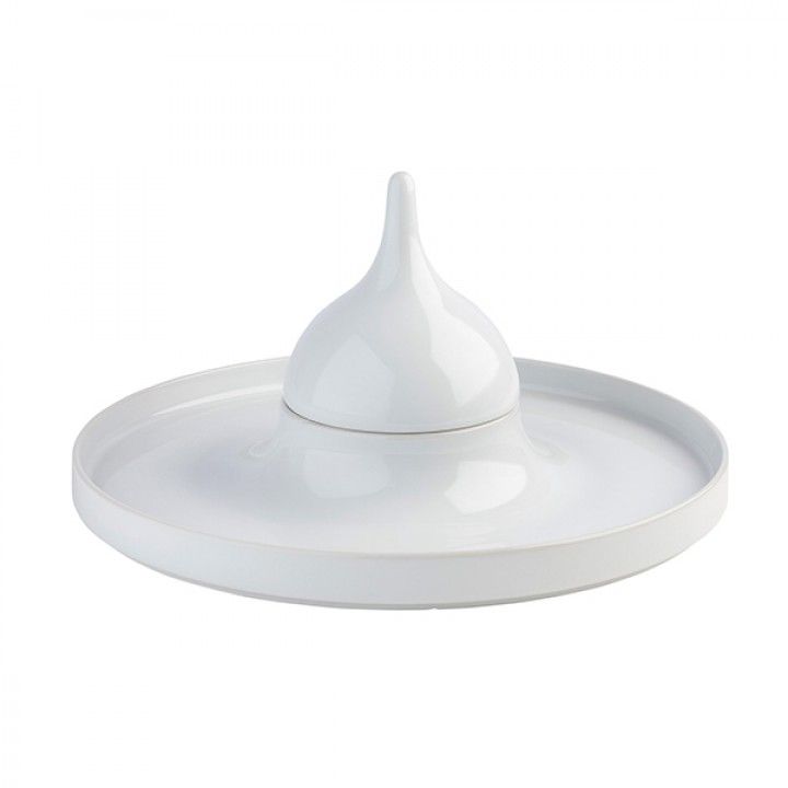 Prato Degustacao C/T 24cm Uni Branco