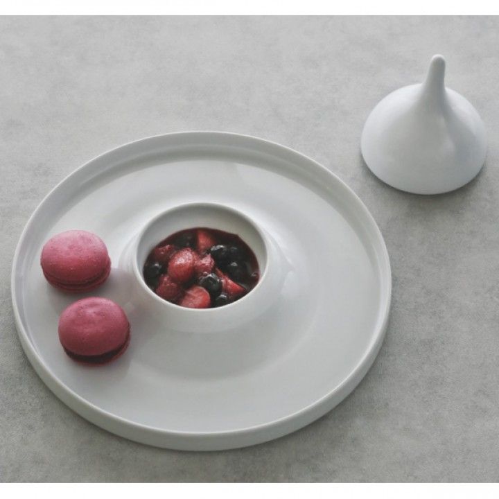 Prato Degustacao C/T 24cm Uni Branco