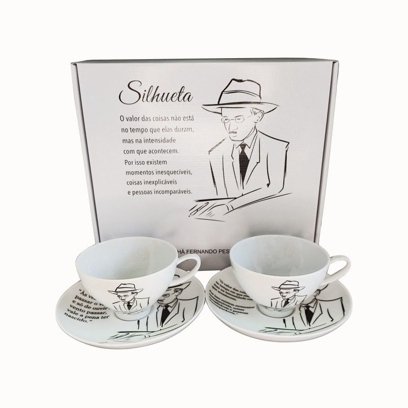 Gift box with pair of tea cups Fernando Pessoa