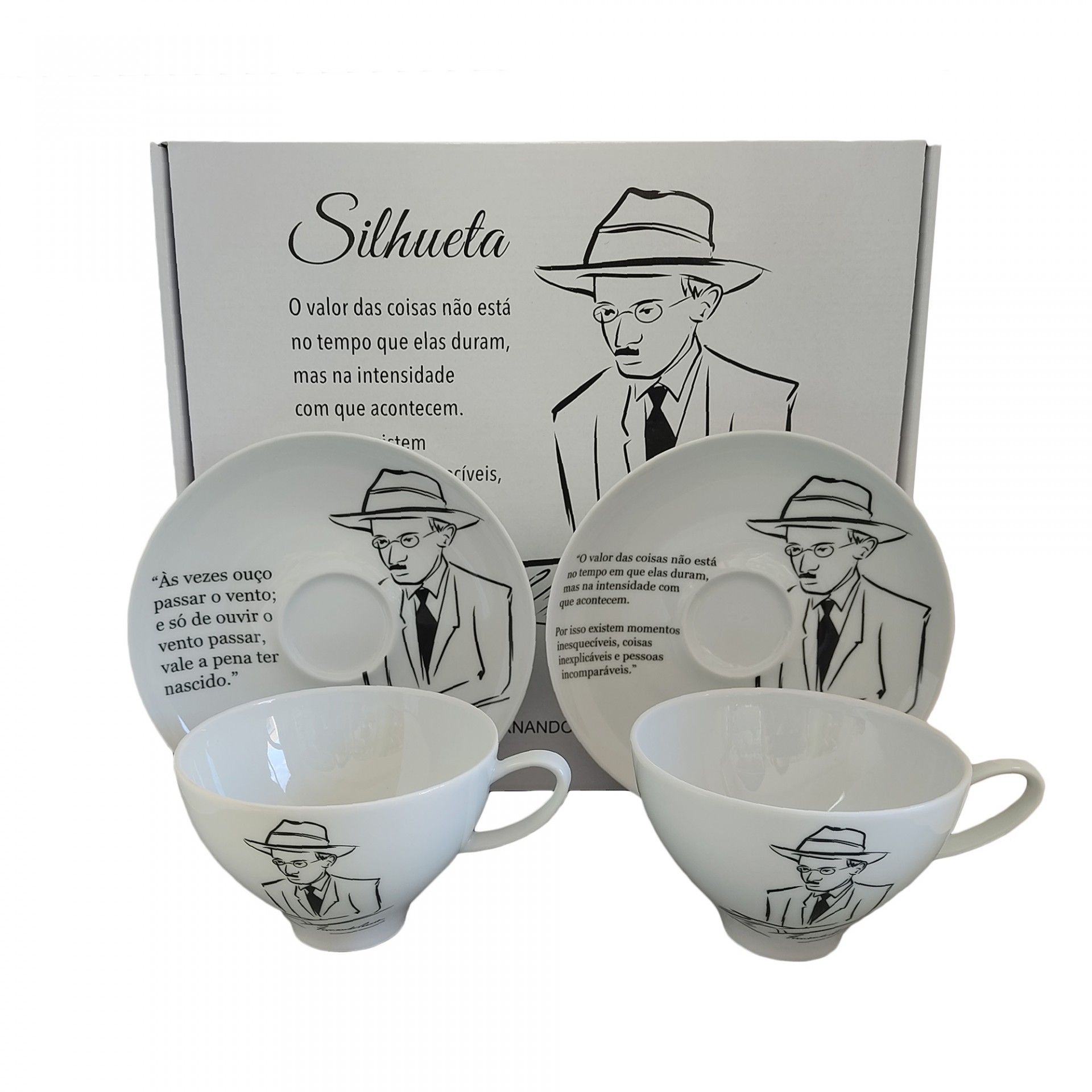 Caixa Gift P/Chav. Chá Fernando Pessoa - Linha Silhueta