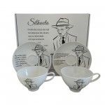 Gift box with pair of tea cups Fernando Pessoa