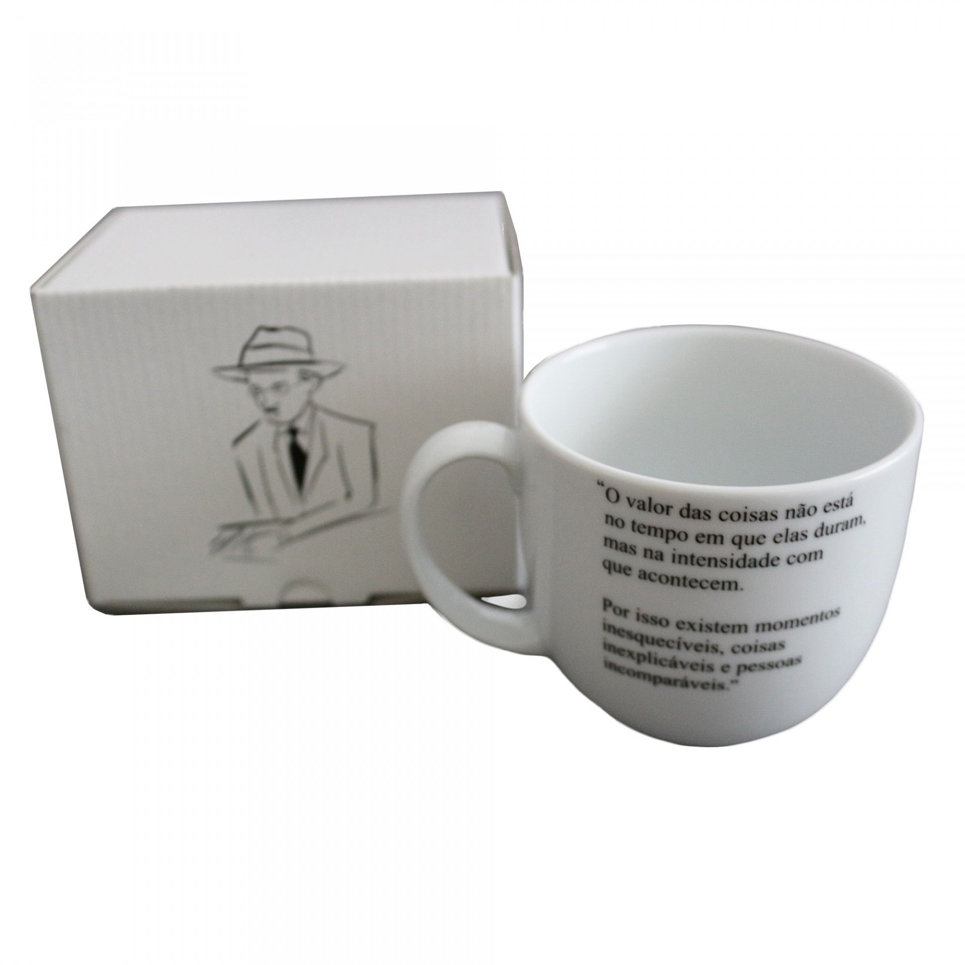 Caixa Gift Caneca Fernando Pessoa - Linha Silhueta