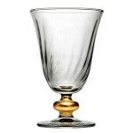 Calice 28cl c/pe dourado 440479
