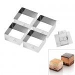 Conj.4 Aros Quadrado Inox 887980