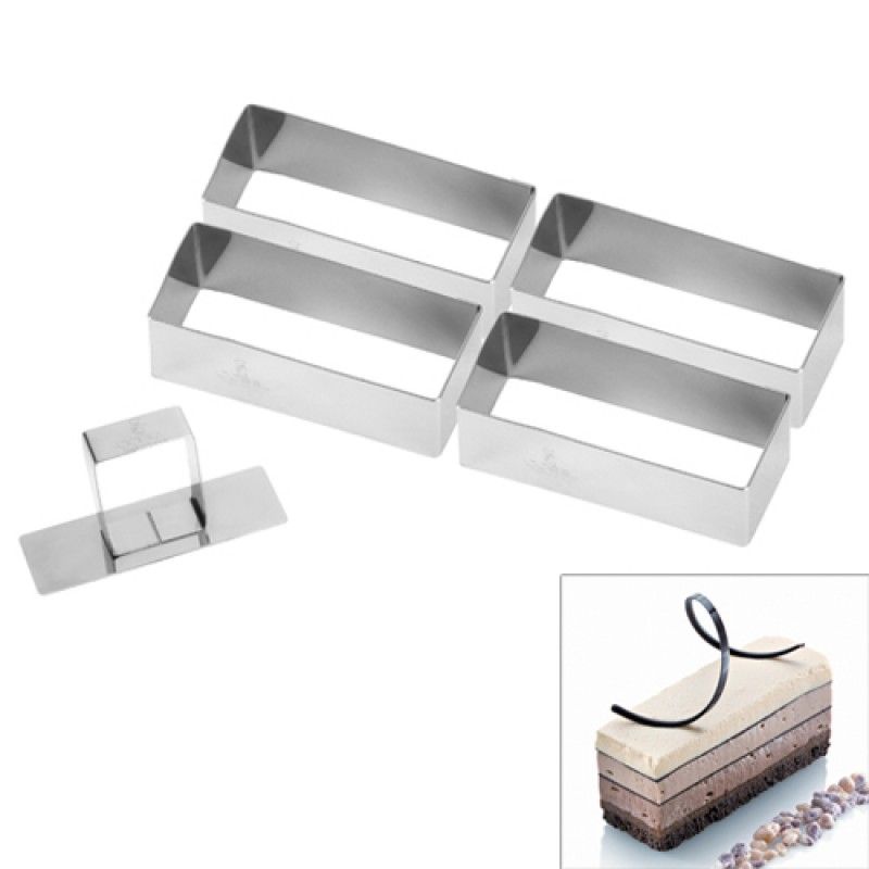 Conj.4 Aros Rectang. Inox 881780