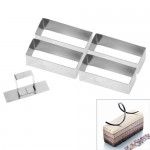 Conj.4 Aros Rectang. Inox 881780