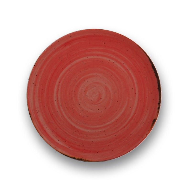 Prato Coupe 28cm Rustico Vermelho In