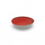 Prato Fundo Coupe 18cm Rustico Vermelho In
