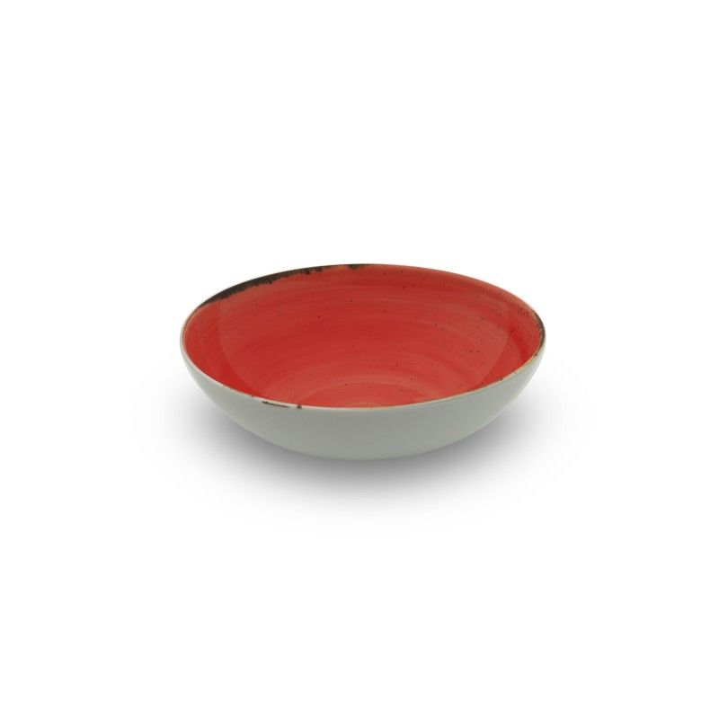 Prato Fundo Coupe 18cm Rustico Vermelho In