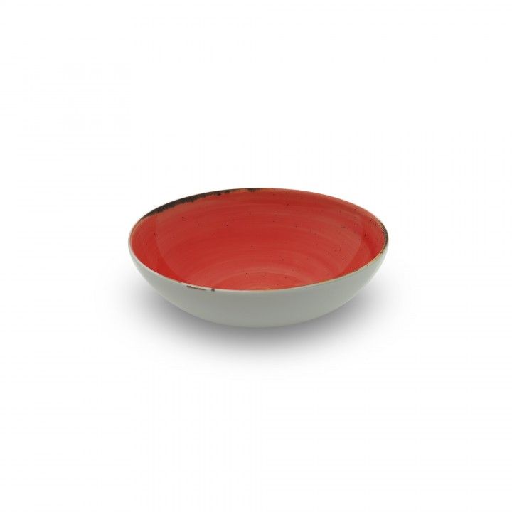Prato Fundo Coupe 18cm Rustico Vermelho In