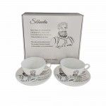 Gift box with pair of tea cups Lus de Cames