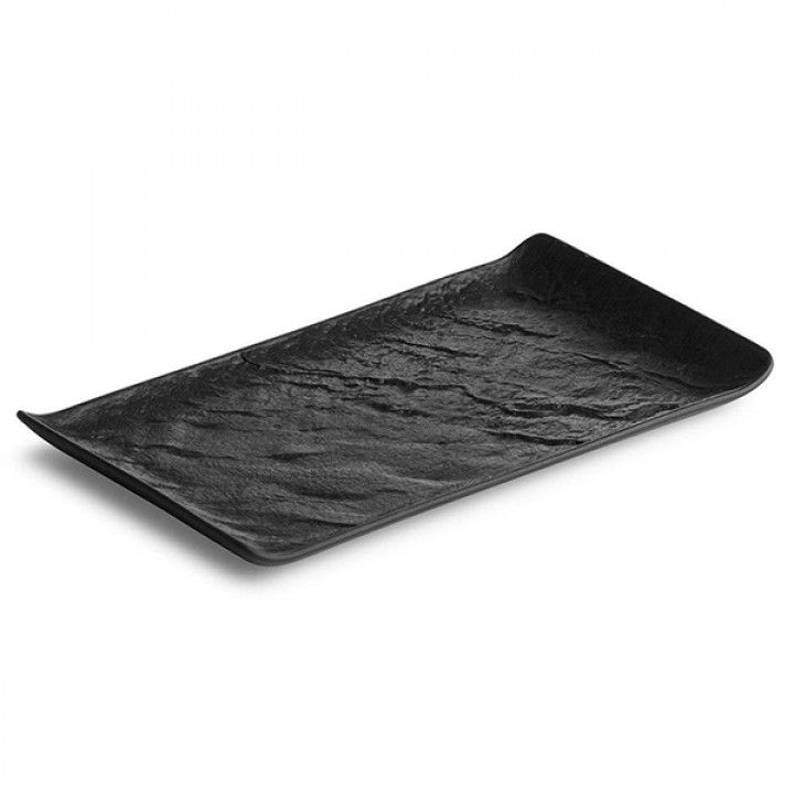 Prato Rect. 26x15 Negro Livelli 781055