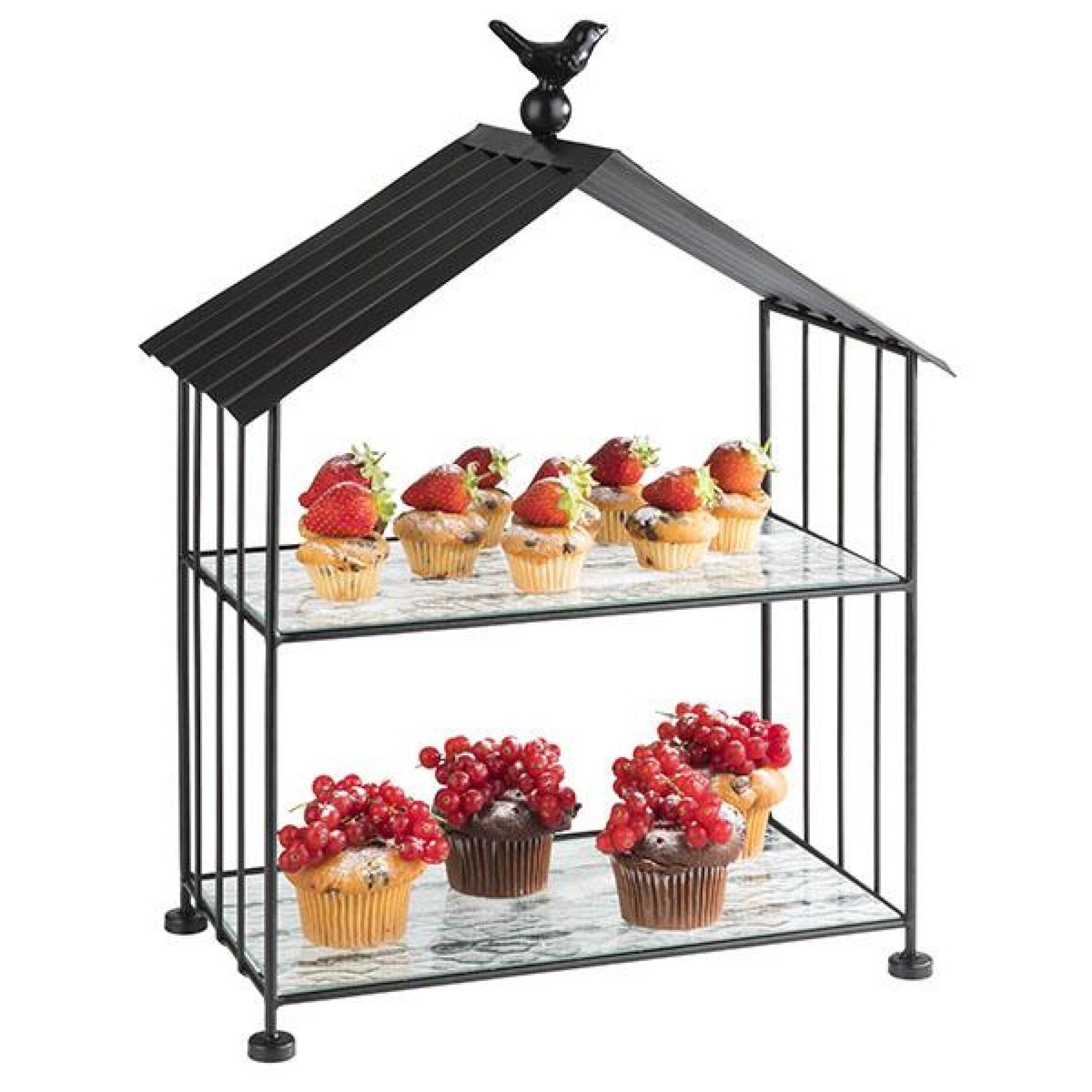 Suporte Buffet 37.5x21cm 2 prateleiras Bird