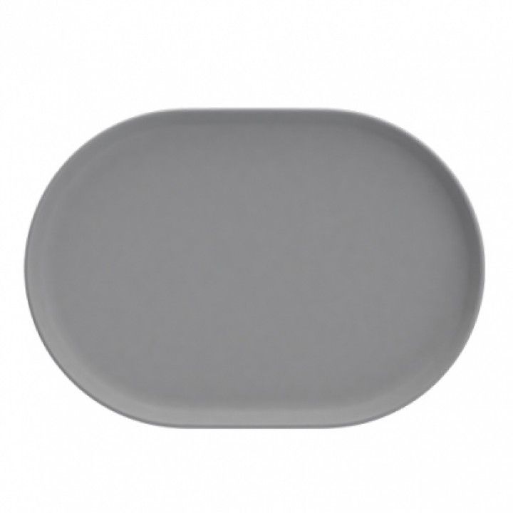 Travessa 34x23cm Nordika Cinza Mate Travessa 34x23cm Nordika Cinza Mate