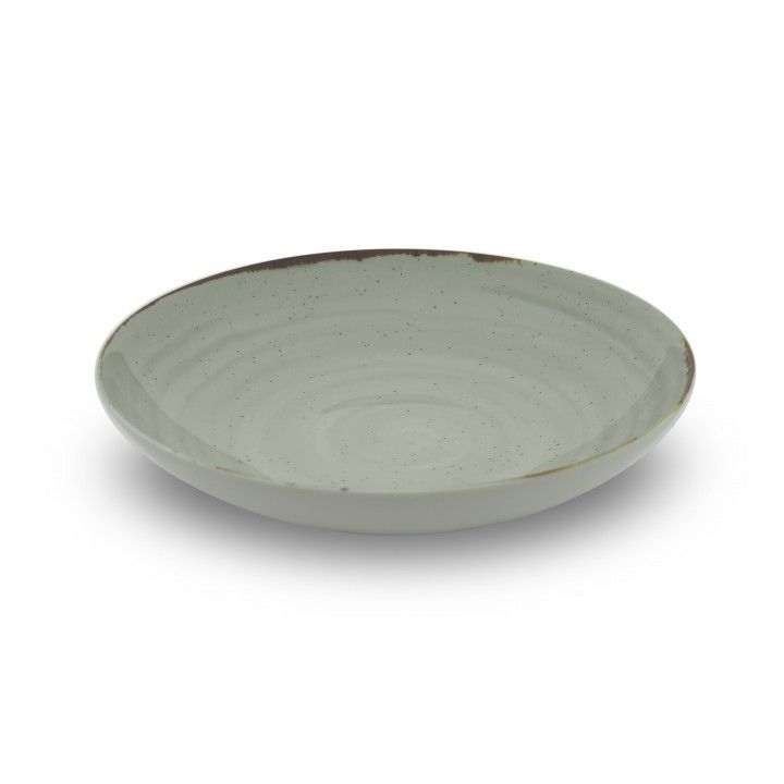 Prato Fundo Coupe 24cm Rustico Cinza In