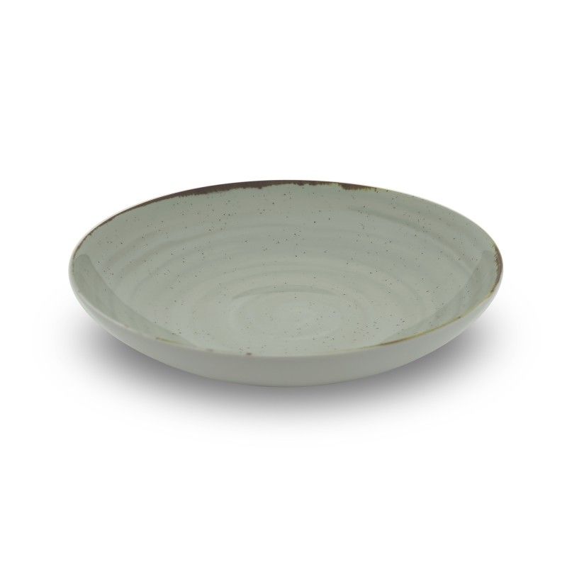 Prato Fundo Coupe 24cm Rustico Cinza In