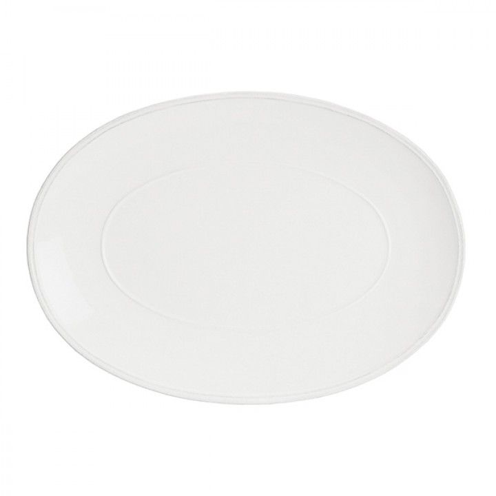 Prato Oval 40cm Friso Br Prato Oval 40cm Friso Br