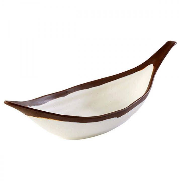 Taca Folha 30.5x10cm Creme Crocker 84579