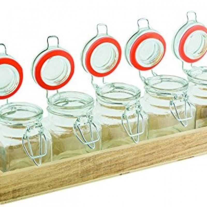 Conj.5 Frascos C/Base Hflglass
