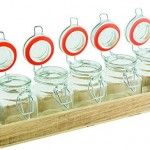 Conj.5 Frascos C/Base Hflglass