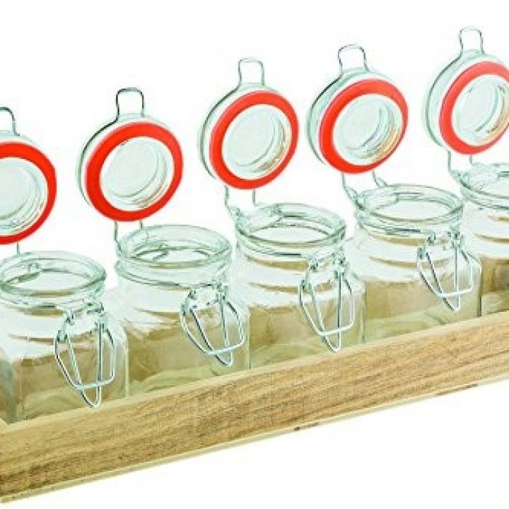 Conj.5 Frascos C/Base Hflglass