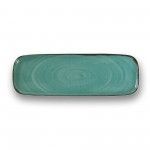 Prato Rectangular 37x13cm Rustico Verde In