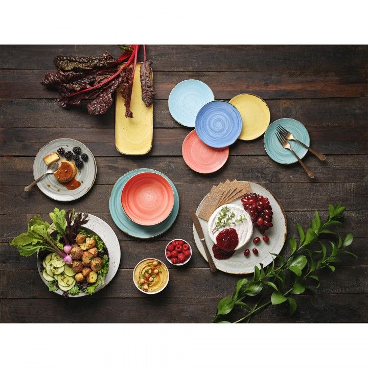 Prato Rect. 31x13cm Rustico Branco In