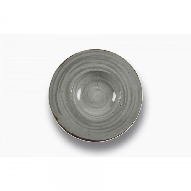 Prato Fundo 29cm Rustico Cinza All