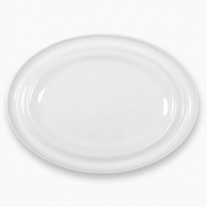 Prato Oval 38x28cm Agma Branco