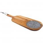 Tabua Rect Teca C/Pega E Pedra 48x19cm Provence 10239/687