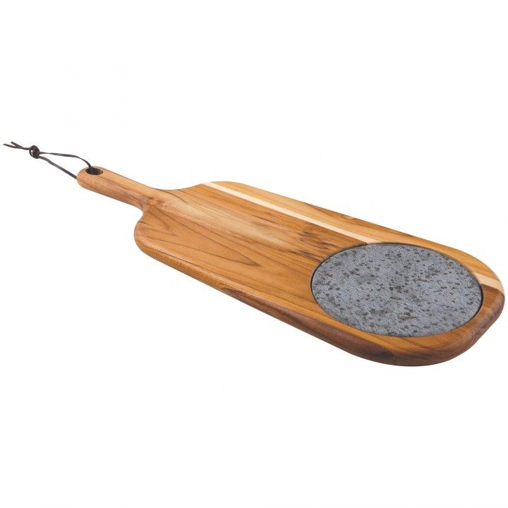 Tabua Rect Teca C/Pega E Pedra 48x19cm Provence 10239/687