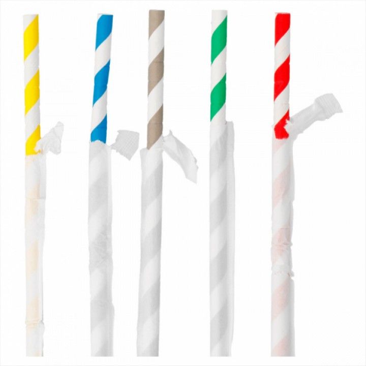 Conj.250 Palhinhas Papel Emb. Indiv. 23cm 212.52