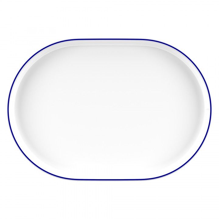 Travessa 34x23cm Nor Blue Rim