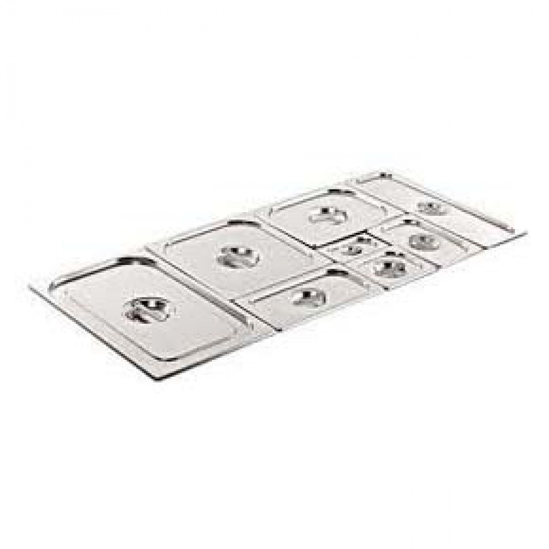 Tampa cuba inox GN 1/6