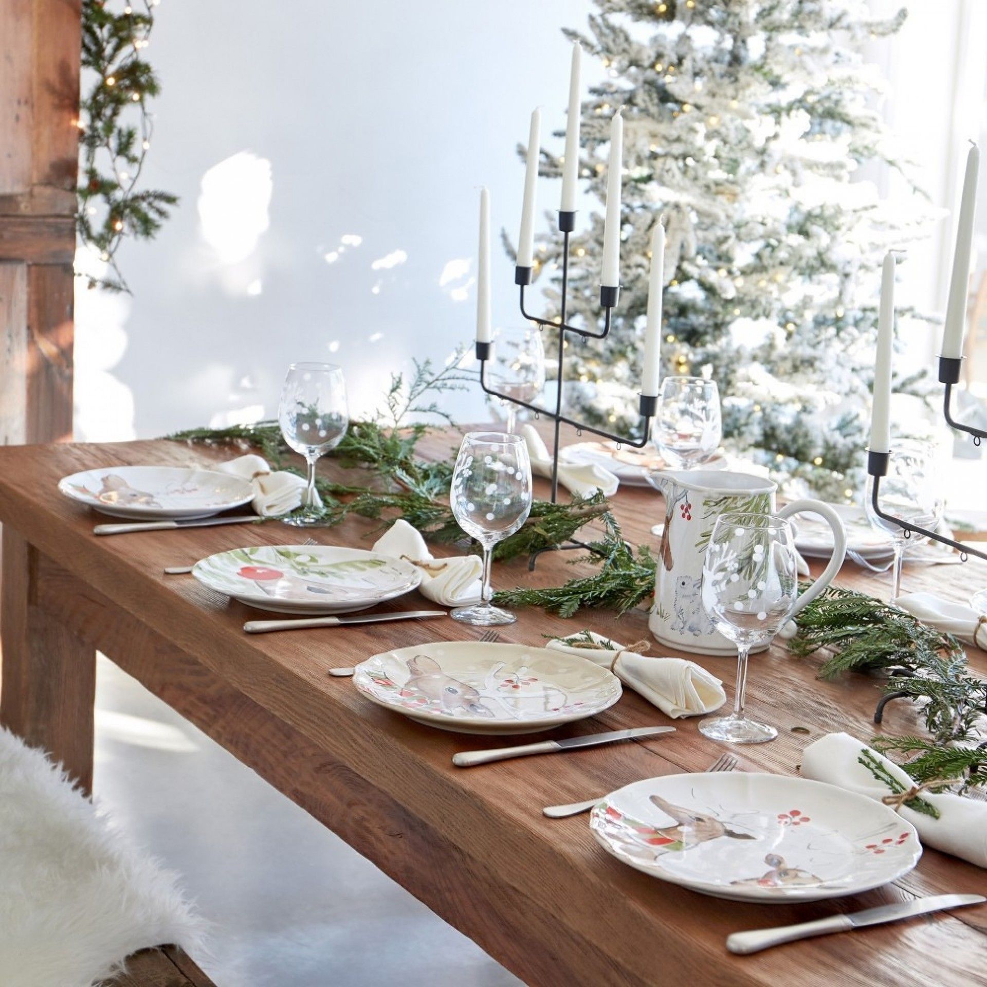 Conj. 4 Pratos Rasos 27cm Deer Friends Br